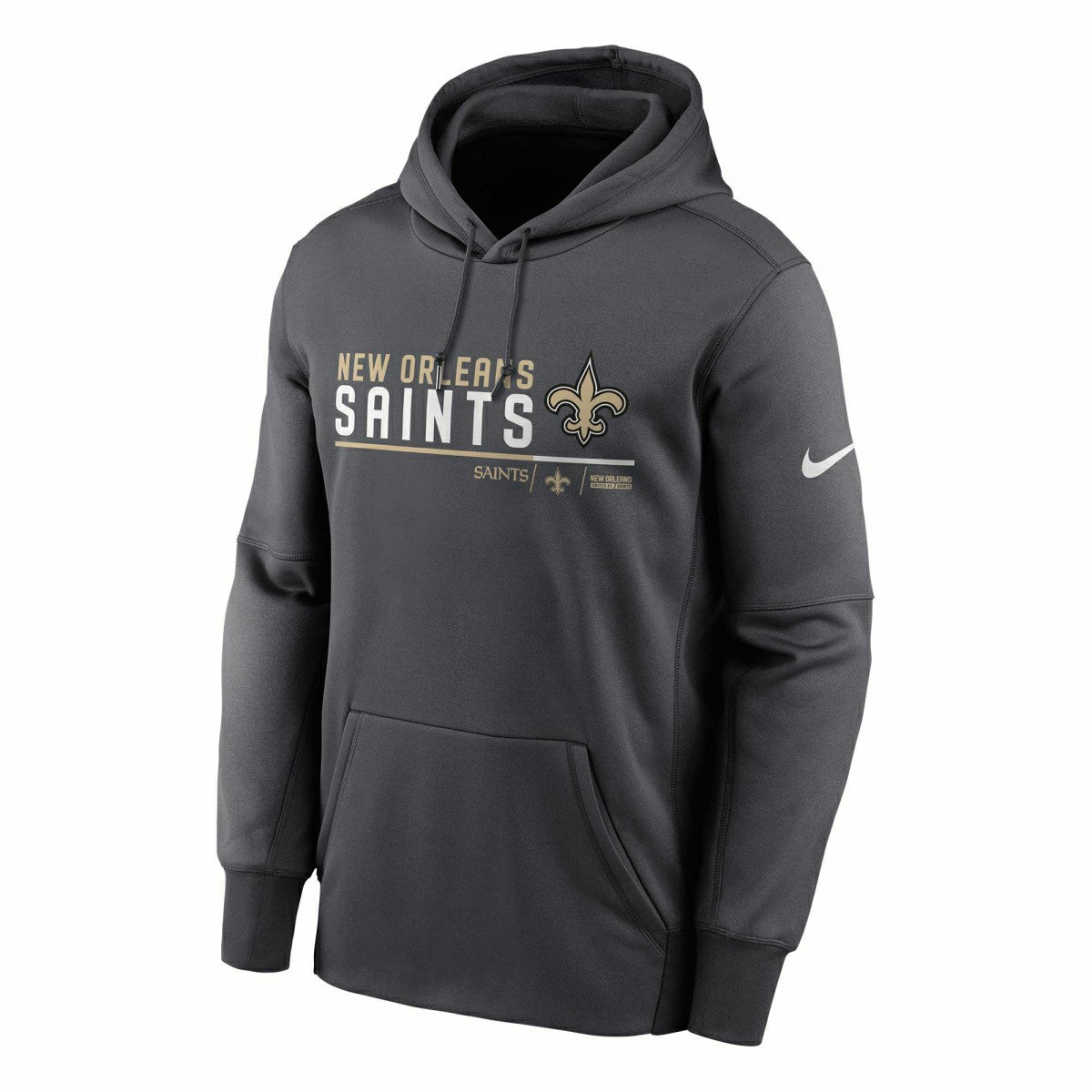 New Orleans Saints Community Therma Dri-FIT NFL Hoodie Anthracite - Taass sale