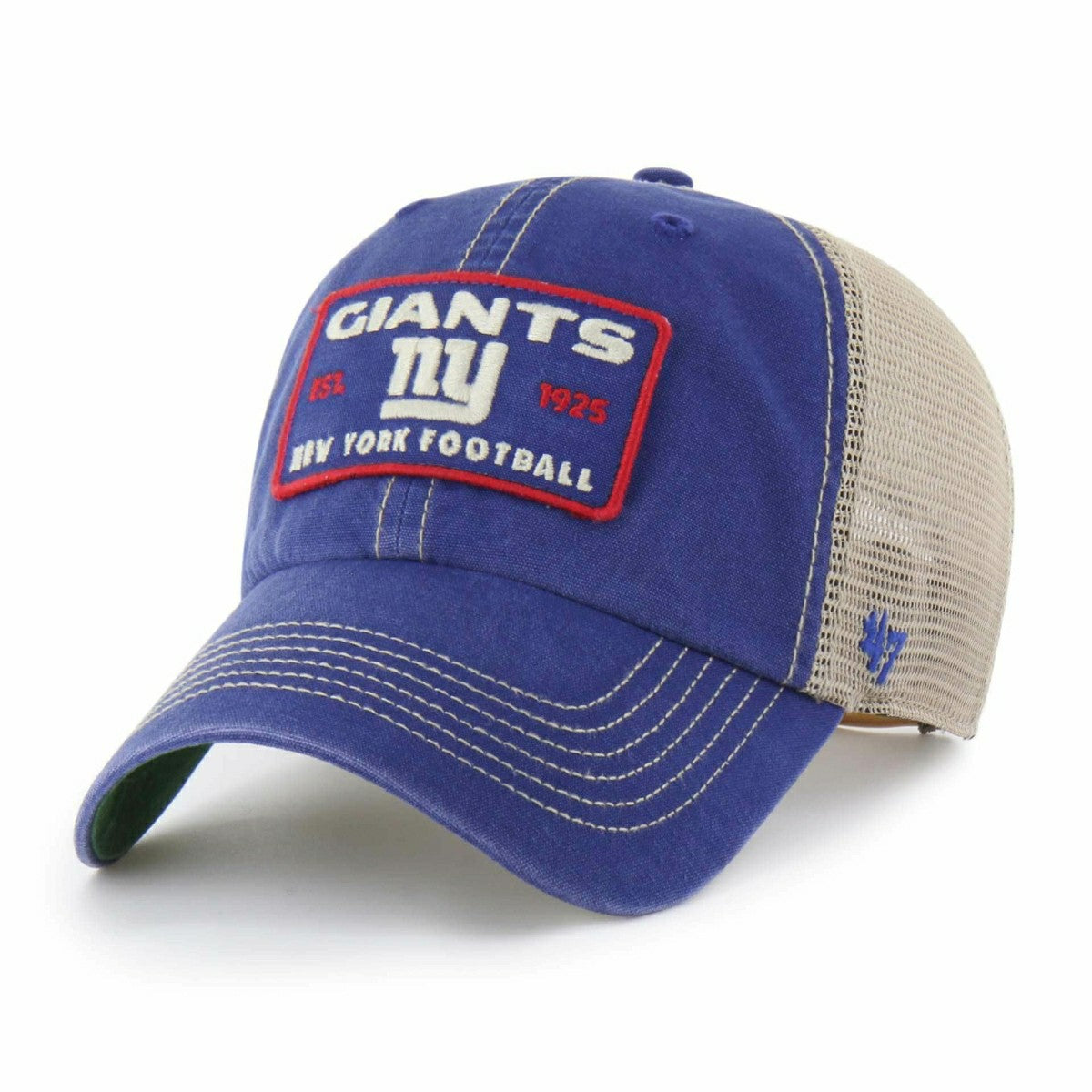 New York Giants Vintage Wabash '47 Clean Up Trucker NFL Cap Blue - Taass outlet