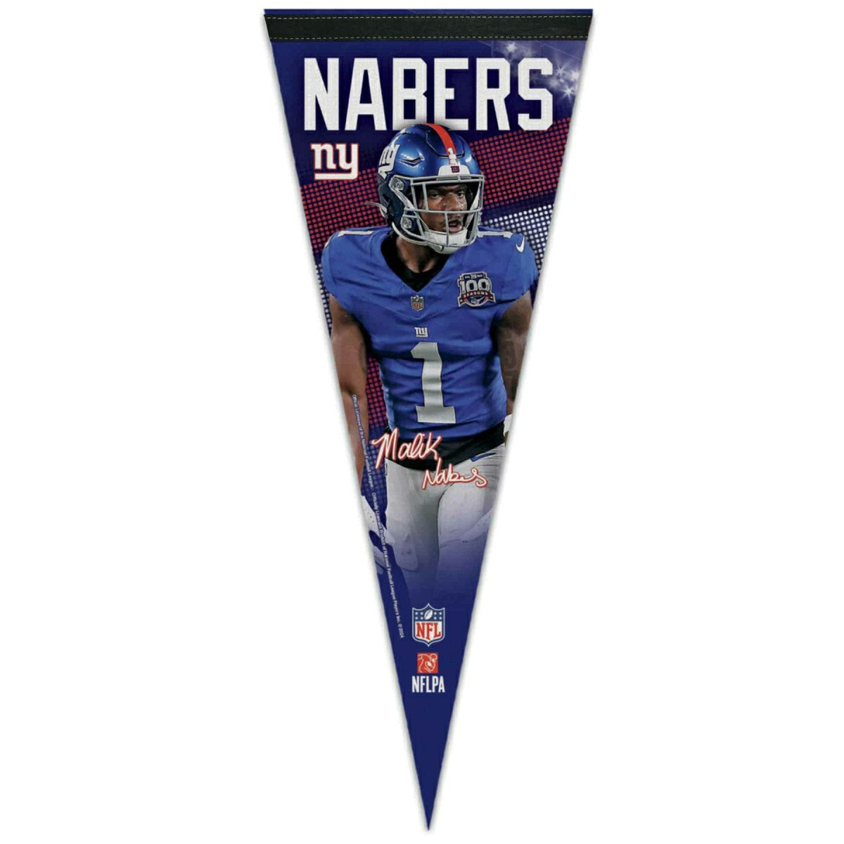 Malik Nabers New York Giants Player Premium WinCraft NFL Pennant - Taass discount