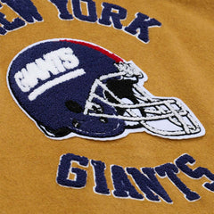New York Giants Dusted Varsity NFL Jacket Brown/Cream - Taass sale
