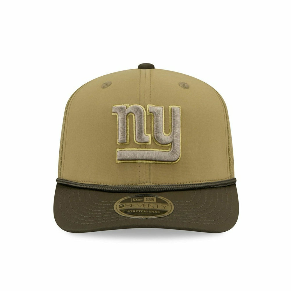 New York Giants Panthers 2025 NFL Salute to Service 9SEVENTY Trucker Snapback Cap Olive - Taass discount