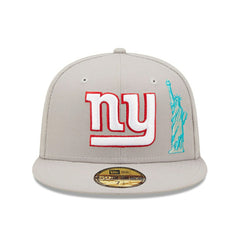 New York Giants Big Apple New Era 59FIFTY Fitted NFL Cap Gray - Taass on sale