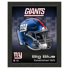 New York Giants NFL Team Helmet Framed Photo - Taass US