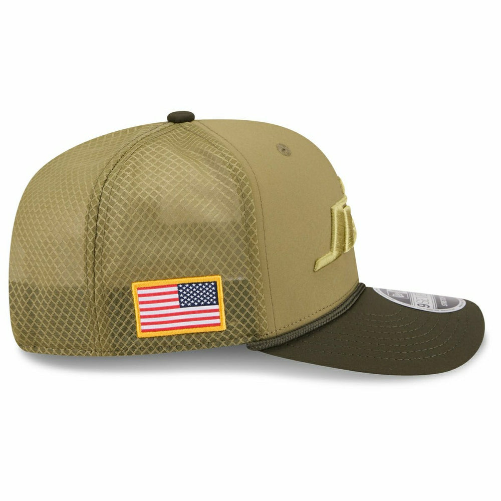 New York Jets 2025 NFL Salute to Service 9SEVENTY Trucker Snapback Cap Olive - Taass for sale
