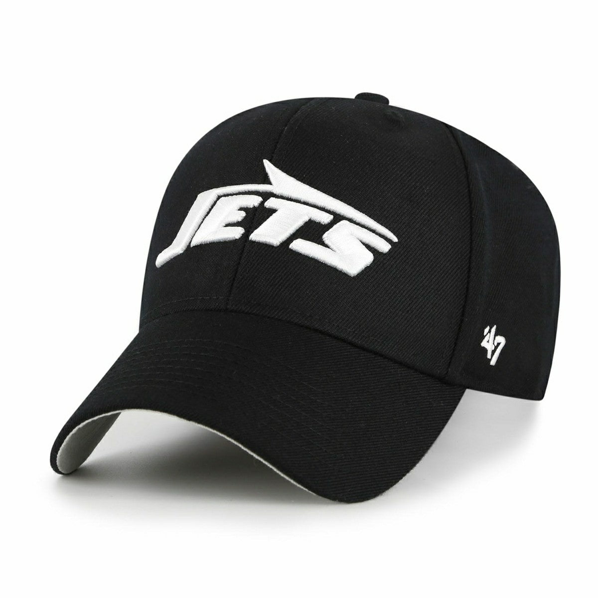New York Jets Black & White '47 MVP Adjustable NFL Cap Black - Taass US