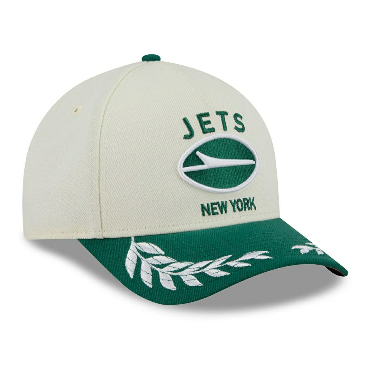 New York Jets 2025 NFL Draft 9FORTY M-Crown A-Frame Snapback Cap Cream - Taass discount