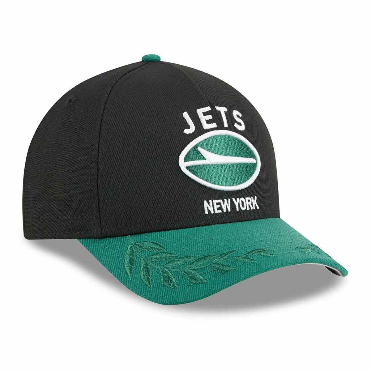 New York Jets 2025 NFL Draft 9FORTY M-Crown A-Frame Snapback Cap Black - Taass US