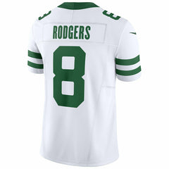 Aaron Rodgers #8 New York Jets Nike Vapor F.U.S.E. Limited NFL Jersey White - Taass US