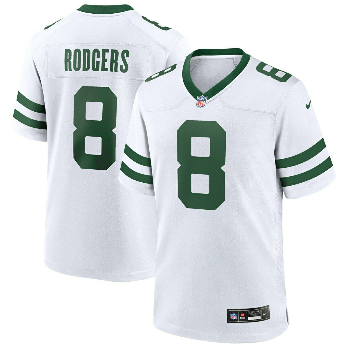 Aaron Rodgers #8 New York Jets Nike Game NFL Jersey White - Taass on sale
