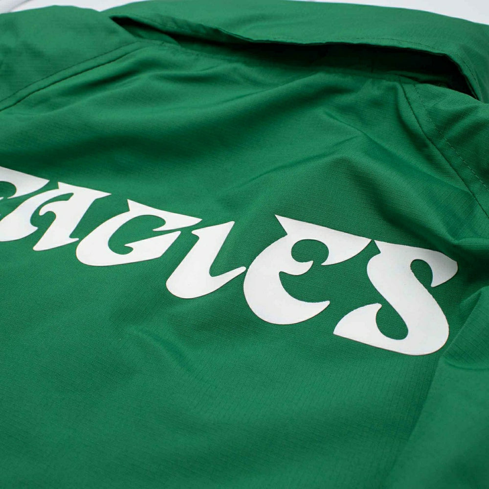 Philadelphia Eagles NFL Quarter Zip Windbreaker Jacket Green - Taass Online