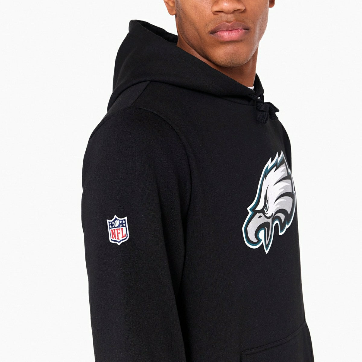 Philadelphia Eagles Logo Hoodie New Era NFL Sweatshirt Black - Taass discount