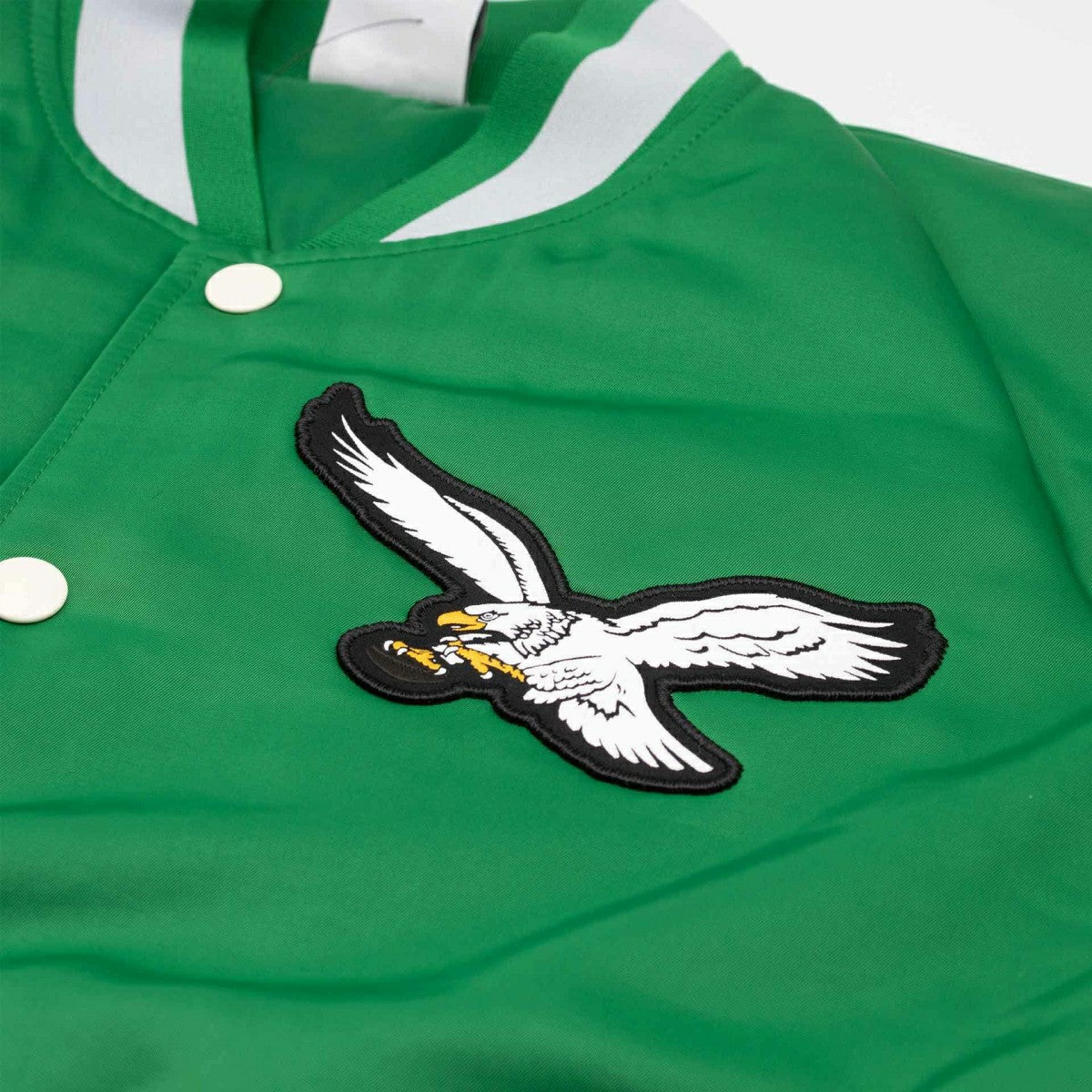 Philadelphia Eagles Rewind Legacy Bomber Jacket Green/Cream - Taass on sale
