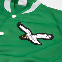Philadelphia Eagles Rewind Legacy Bomber Jacket Green/Cream - Taass on sale