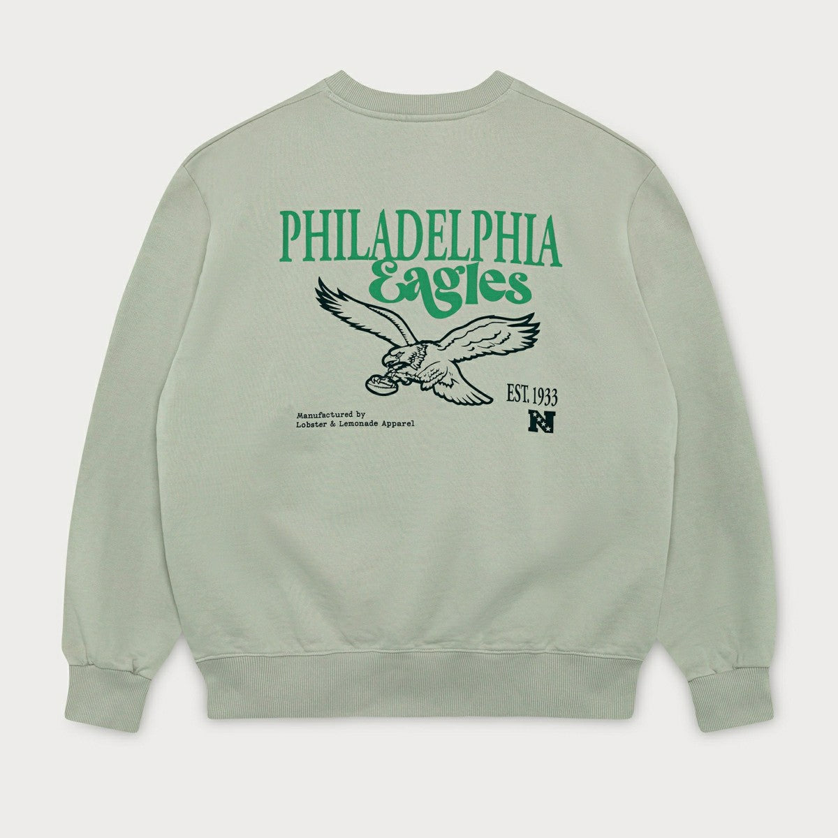 Philadelphia Eagles L&L '96 Classics NFL Crew Sweater Gray - Taass sale