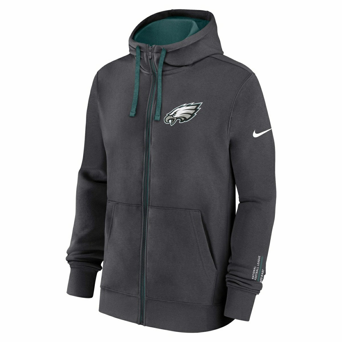 Philadelphia Eagles Playbook NFL Full-Zip Fleece Hoodie Anthracite - Taass outlet