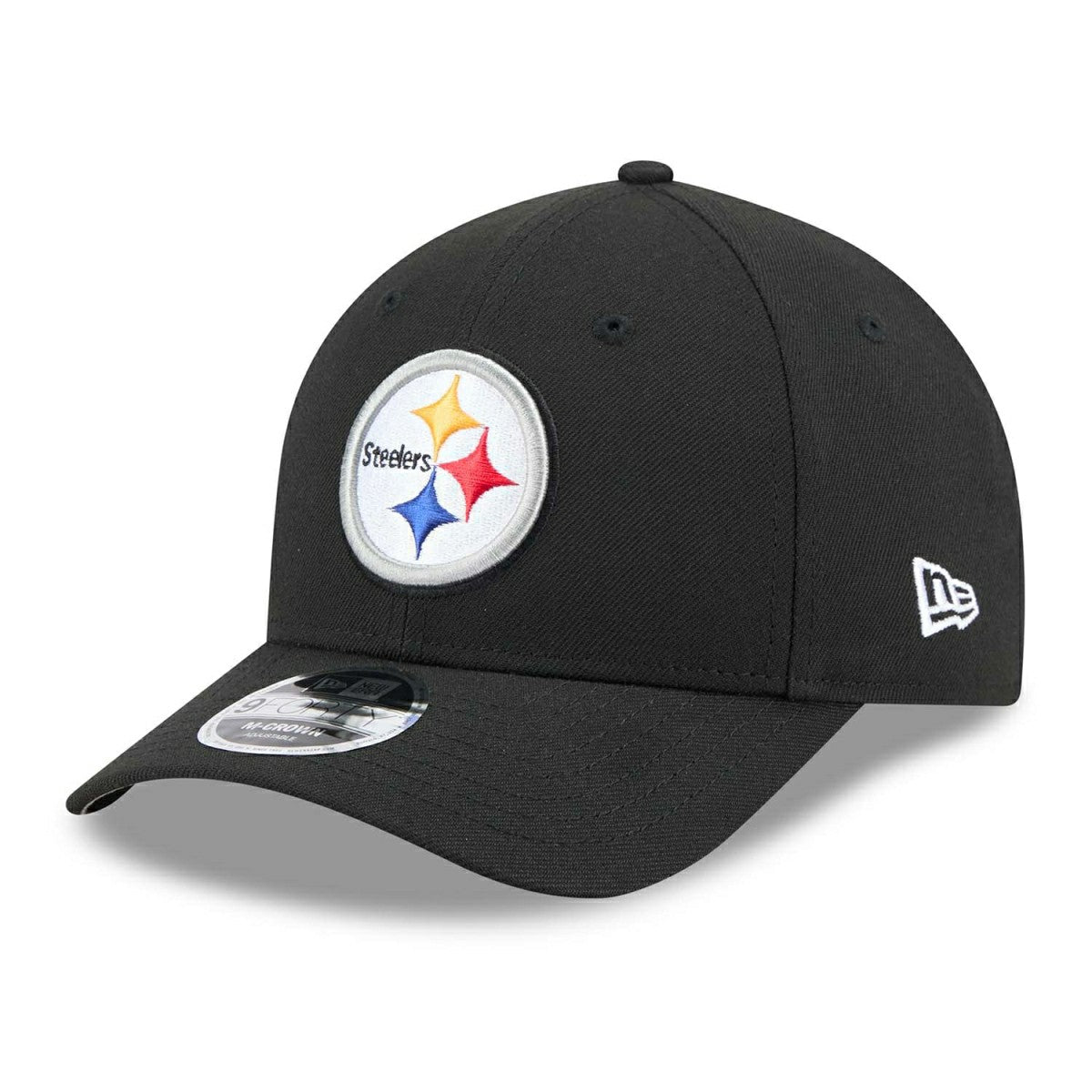 Pittsburgh Steelers NFL Team Logo New Era 9FORTY M-Crown Snapback Cap Black - Taass discount