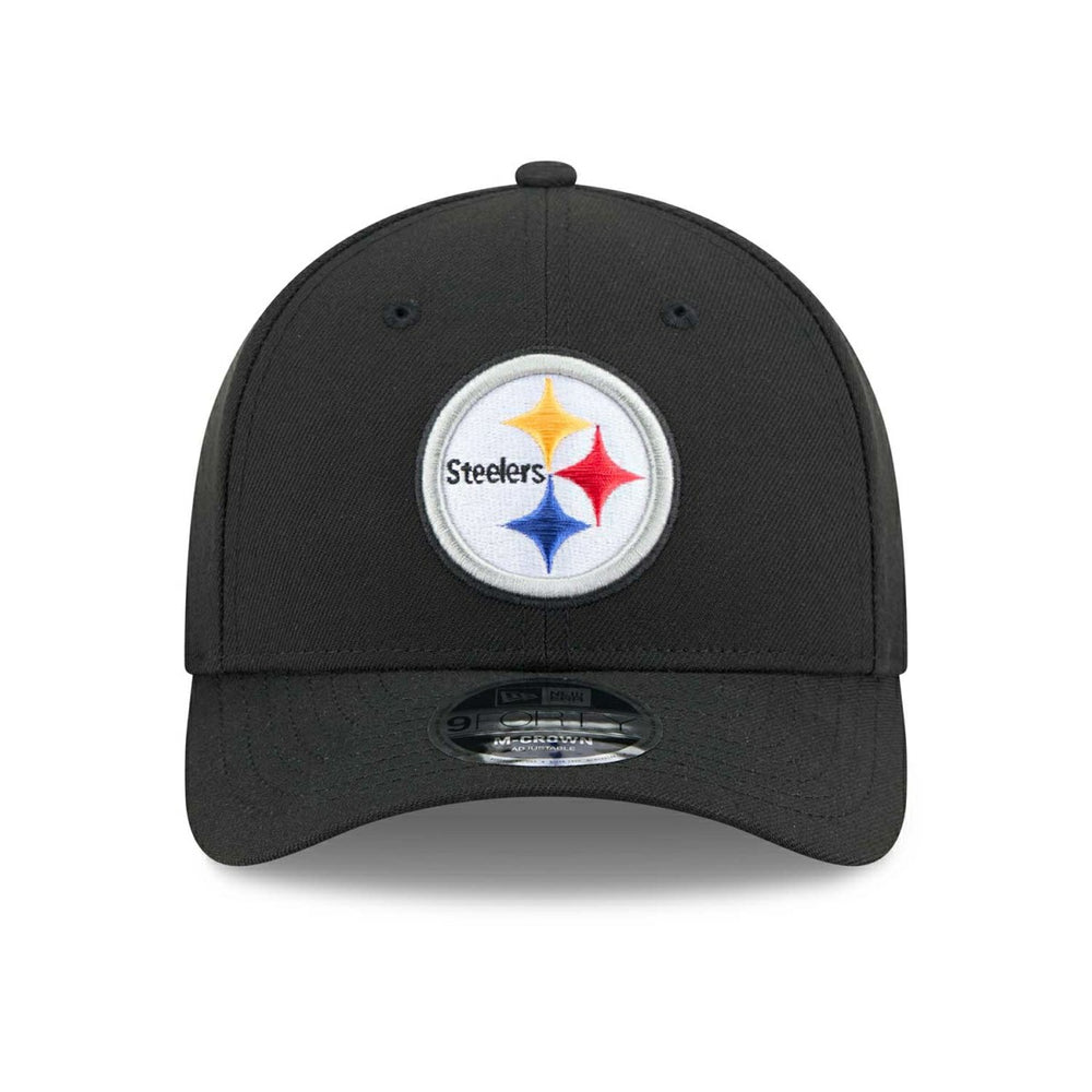 Pittsburgh Steelers NFL Team Logo New Era 9FORTY M-Crown Snapback Cap Black - Taass discount