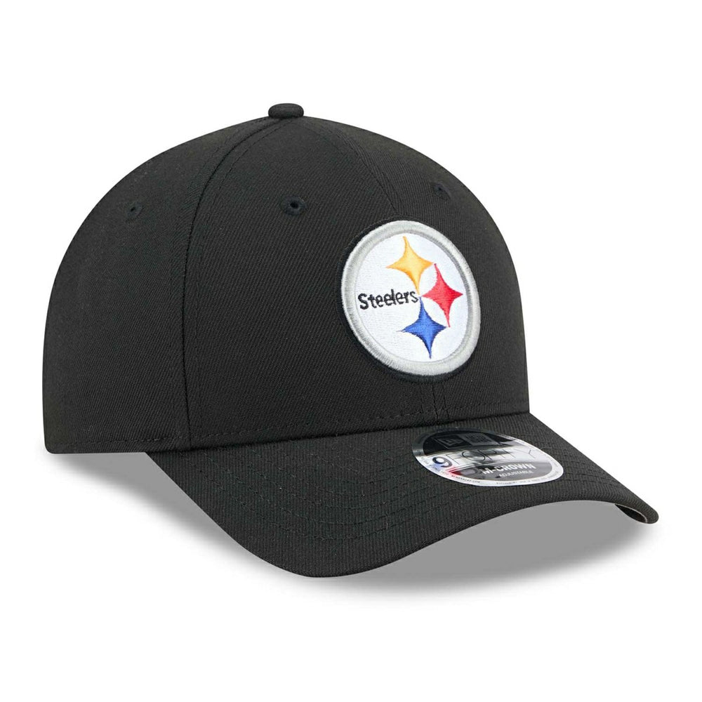 Pittsburgh Steelers NFL Team Logo New Era 9FORTY M-Crown Snapback Cap Black - Taass discount