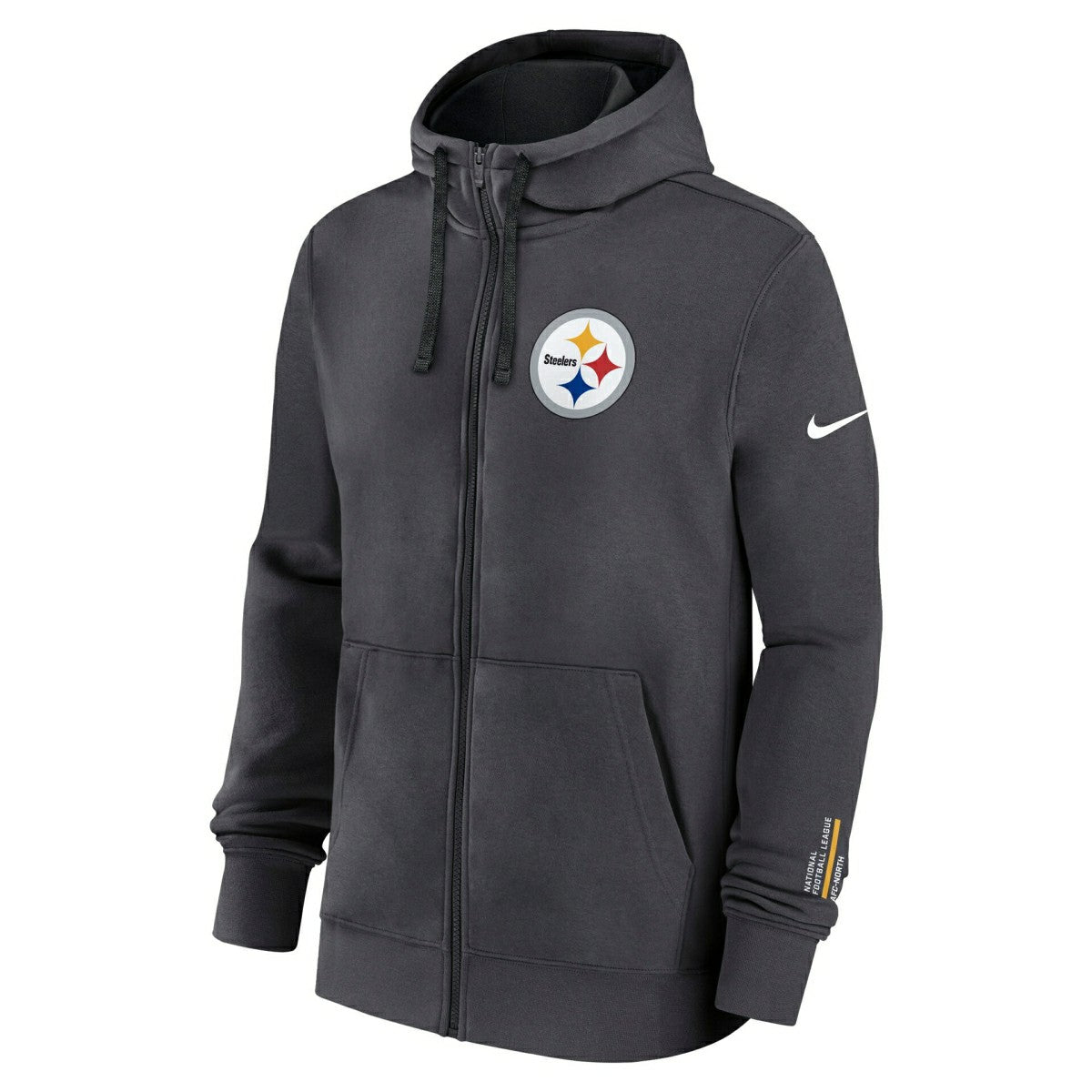 Pittsburgh Steelers Playbook NFL Full-Zip Fleece Hoodie Anthracite - Taass sale