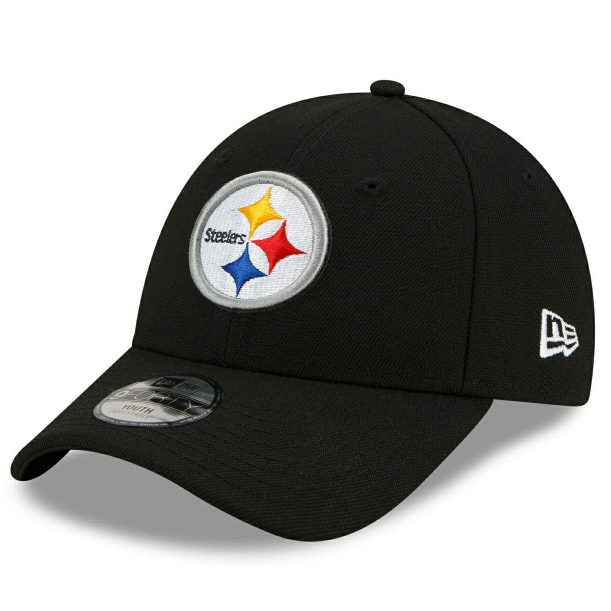 Pittsburgh Steelers NFL Team Logo 9FORTY Adjustable Cap Black (YOUTH) - Taass on sale