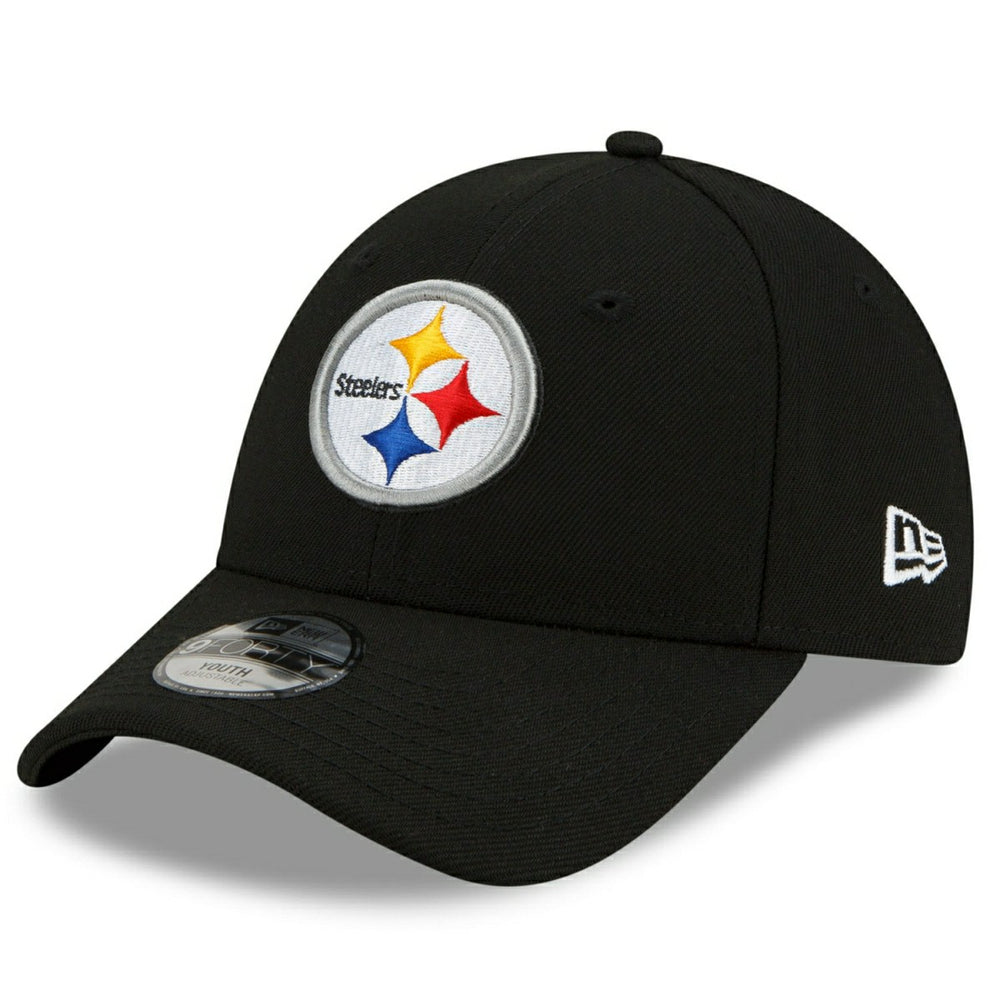 Pittsburgh Steelers NFL Team Logo 9FORTY Adjustable Cap Black (YOUTH) - Taass on sale
