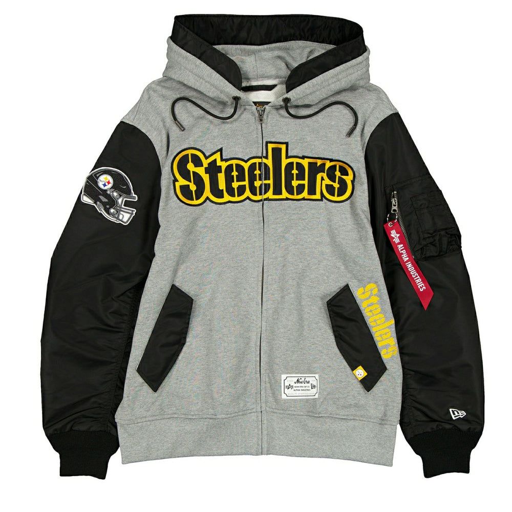 Pittsburgh Steelers Alpha Industries MA-1 NFL Full-Zip Fleece Jacket - Taass outlet