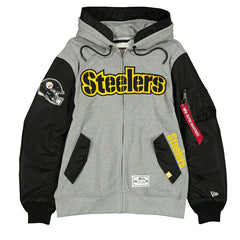 Pittsburgh Steelers Alpha Industries MA-1 NFL Full-Zip Fleece Jacket - Taass outlet