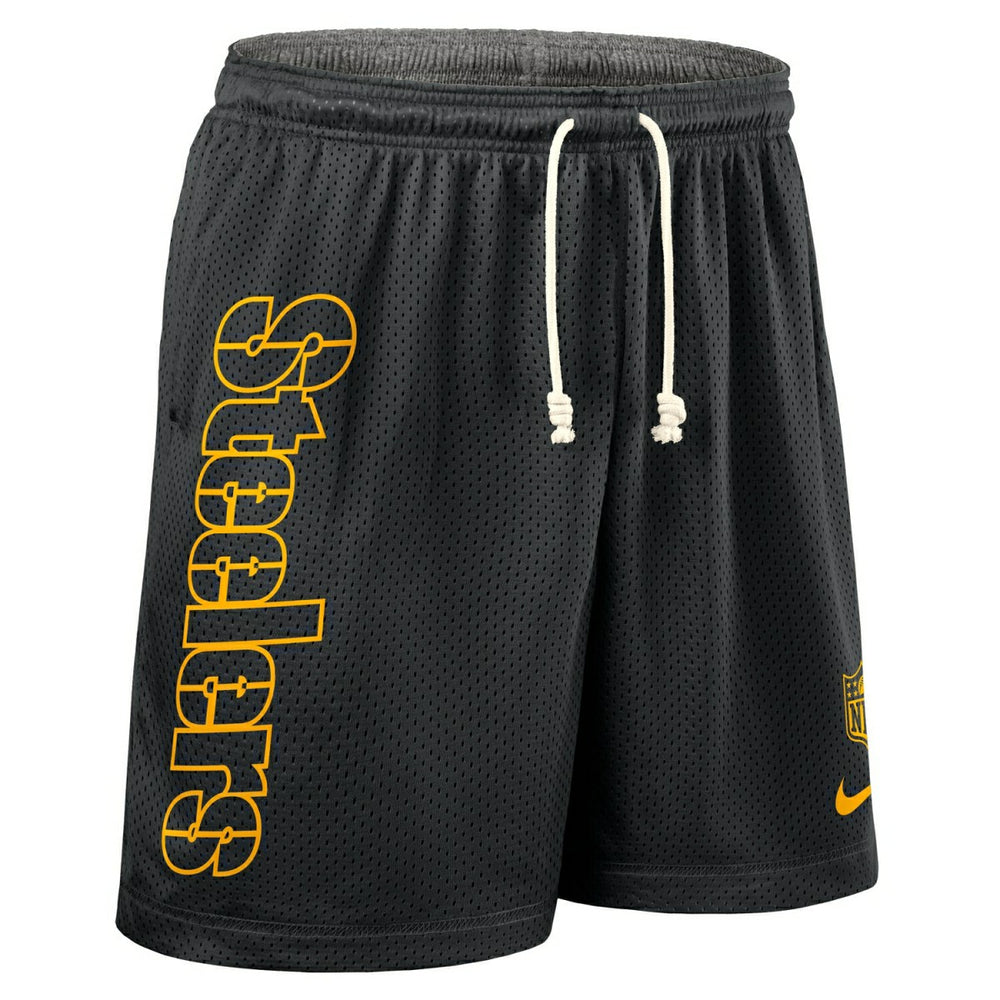 Pittsburgh Steelers 2025 NFL Sideline Reversible Mesh Nike Dri-FIT Shorts Black - Taass on sale