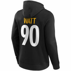 T. J. Watt #90 Pittsburgh Steelers Player NFL Hoodie Black - Taass on sale
