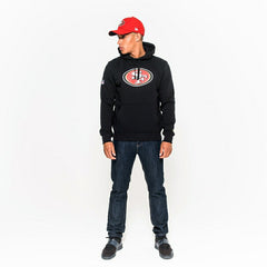 San Francisco 49ers Logo Hoodie New Era NFL Sweatshirt Black - Taass on sale