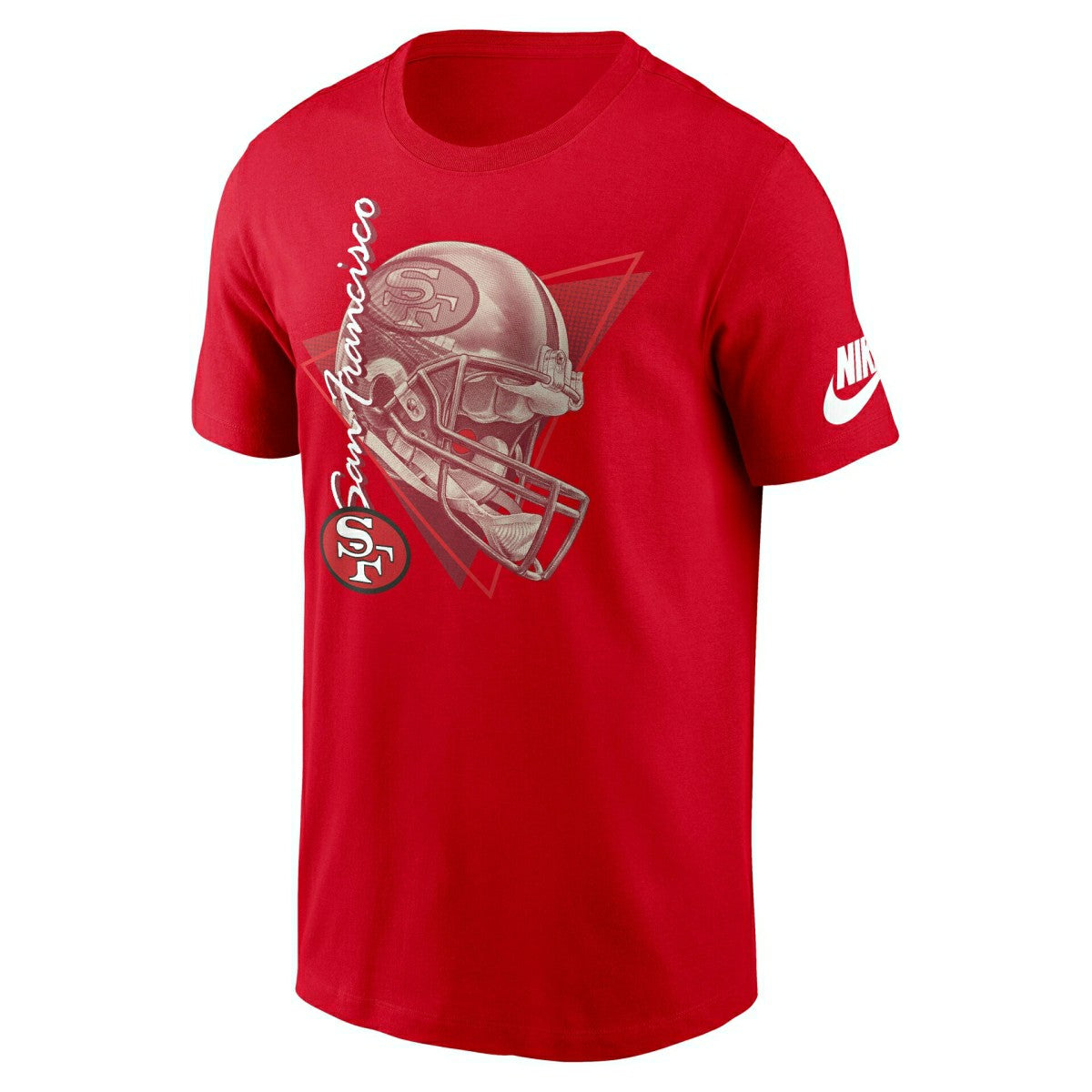 San Francisco 49ers Rewind Helmet Essential NFL T-Shirt Red - Taass outlet