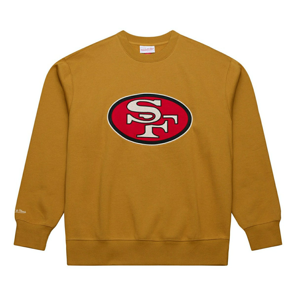San Francisco 49ers Mitchell & Ness NFL Dusted Crew Pullover - Taass Online