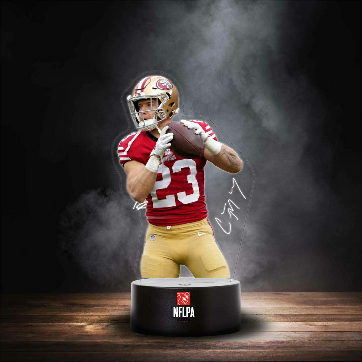 Christian McCaffrey San Francisco 49ers NFLPA LED Sign - Taass Online