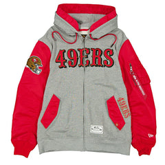San Francisco 49ers Alpha Industries MA-1 NFL Full-Zip Fleece Jacket - Taass for sale