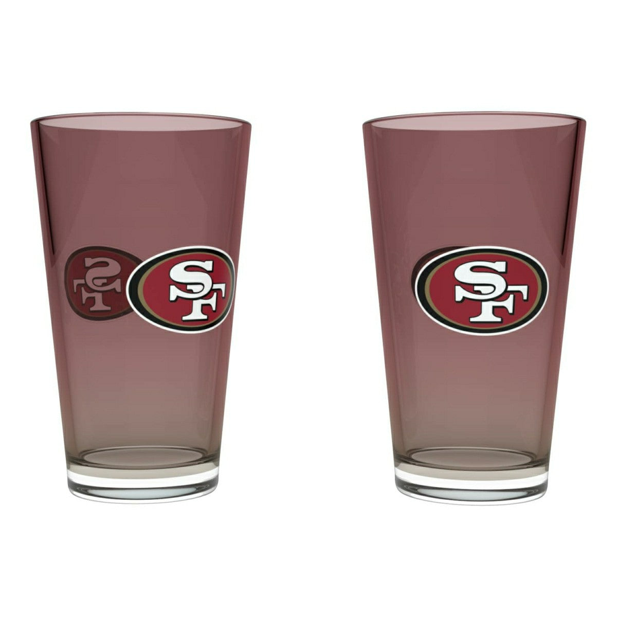 San Francisco 49ers Team Color NFL Pint Glass Set (2-Piece) - Taass Online