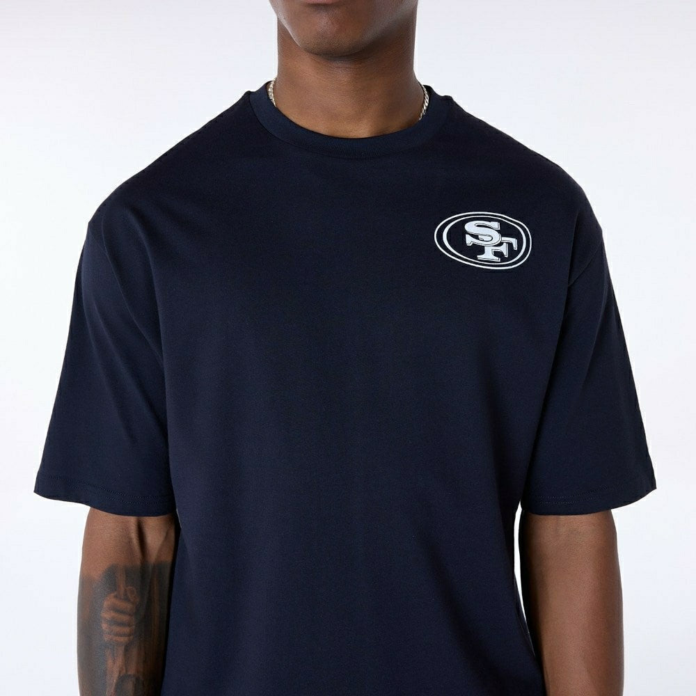 San Francisco 49ers Super Bowl XXIV Oversized NFL T-Shirt Navy - Taass discount
