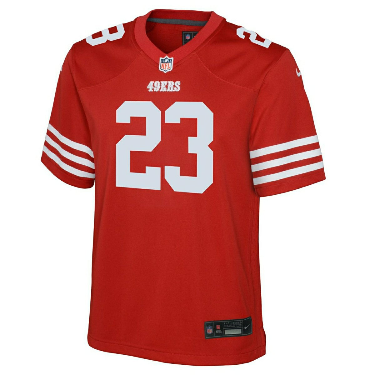 Christian McCaffrey #23 San Francisco 49ers Game Football NFL Jersey Red (YOUTH) - Taass sale