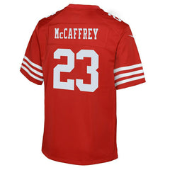 Christian McCaffrey #23 San Francisco 49ers Game Football NFL Jersey Red (YOUTH) - Taass sale