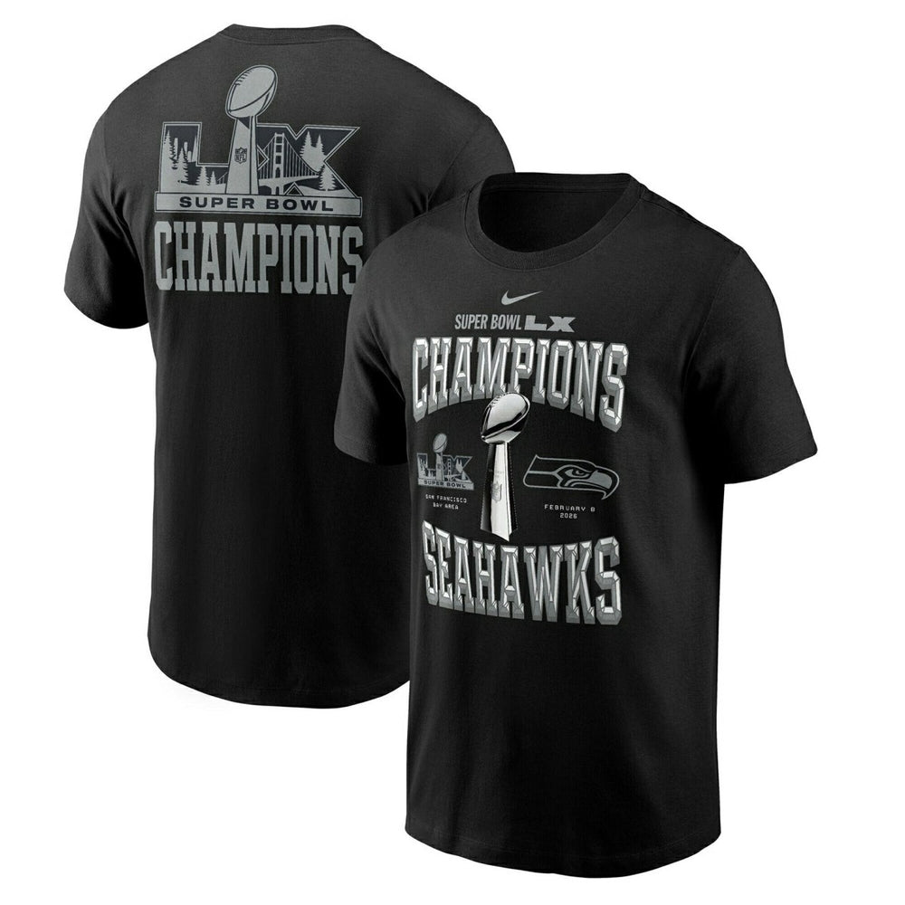 Seattle Seahawks Super Bowl LX Champions Nike Locker Room NFL T-Shirt - Taass Online