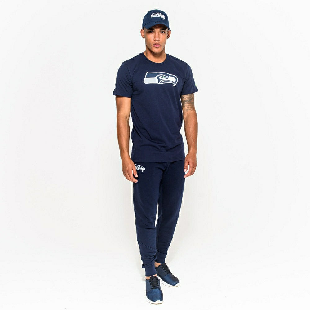 Seattle Seahawks Team Logo New Era NFL T-Shirt Navy - Taass outlet