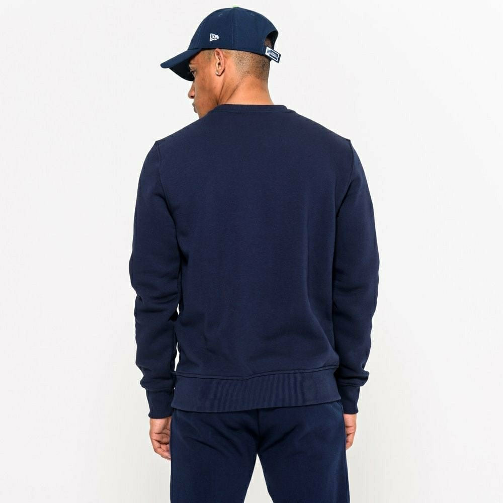 Seattle Seahawks Logo Crewneck New Era NFL Sweatshirt Navy - Taass US