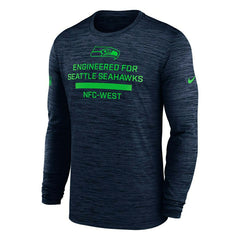 Seattle Seahawks 2025 NFL Sideline Nike Velocity Performance Long Sleeve T-Shirt Navy - Taass outlet