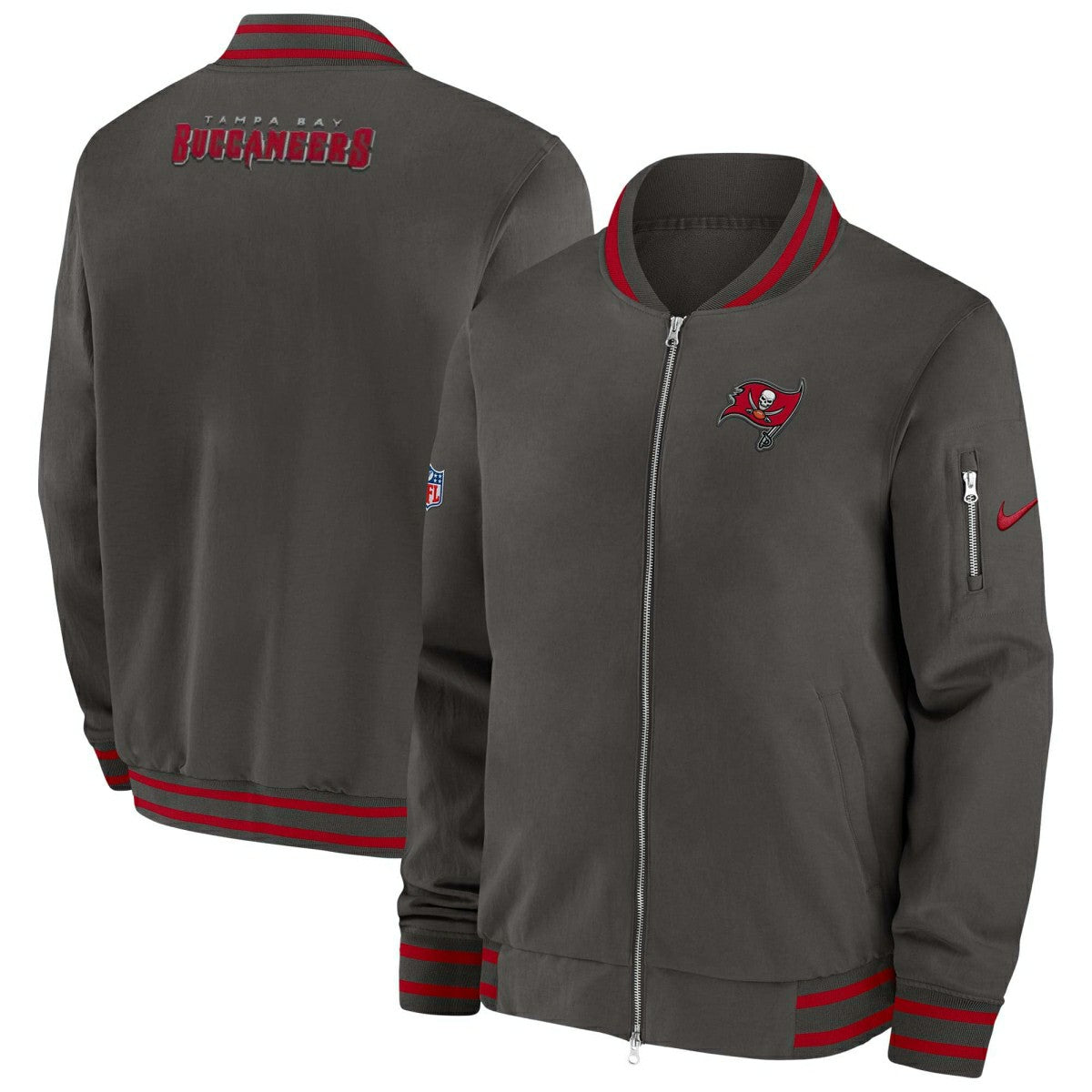 Tampa Bay Buccaneers NFL Sideline Nike Coach Bomber Jacket - Taass on sale