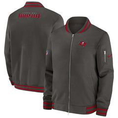 Tampa Bay Buccaneers NFL Sideline Nike Coach Bomber Jacket - Taass on sale