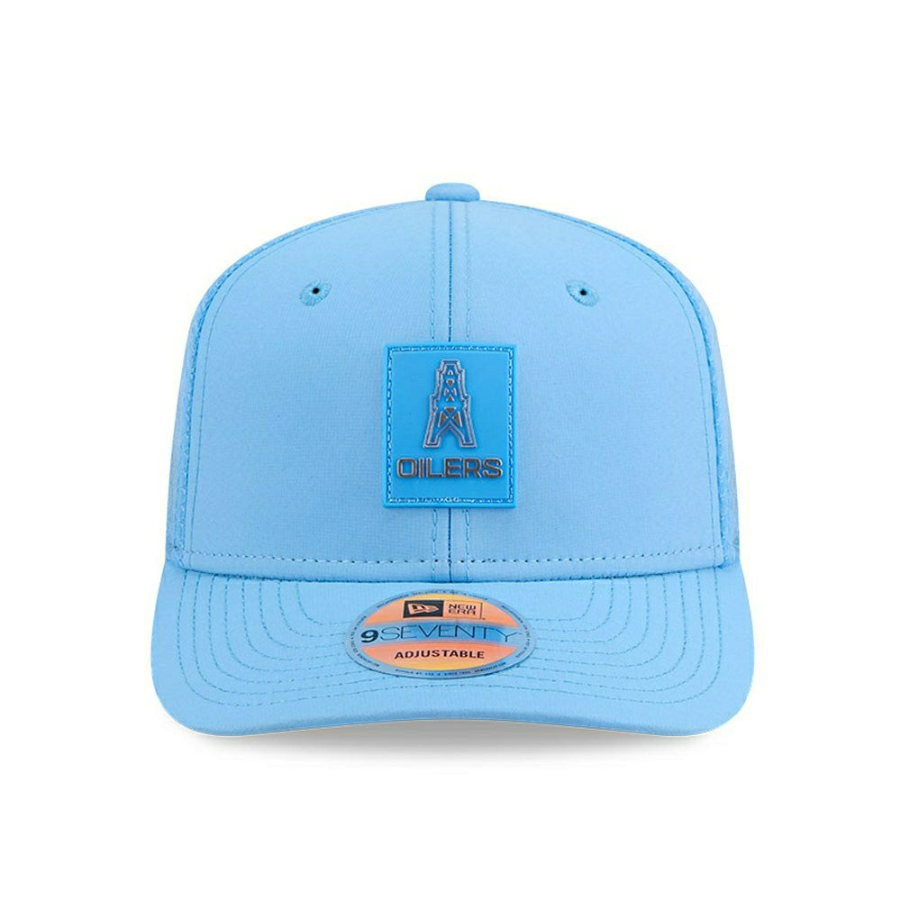 Houston Oilers Historic 2025 NFL On-Field Sideline 9SEVENTY Trucker Snapback Cap - Taass sale