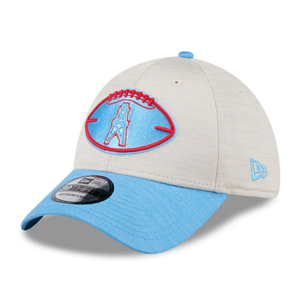 Houston Oilers Historic 2024 NFL Sideline New Era 39THIRTY Flex Cap - Taass for sale