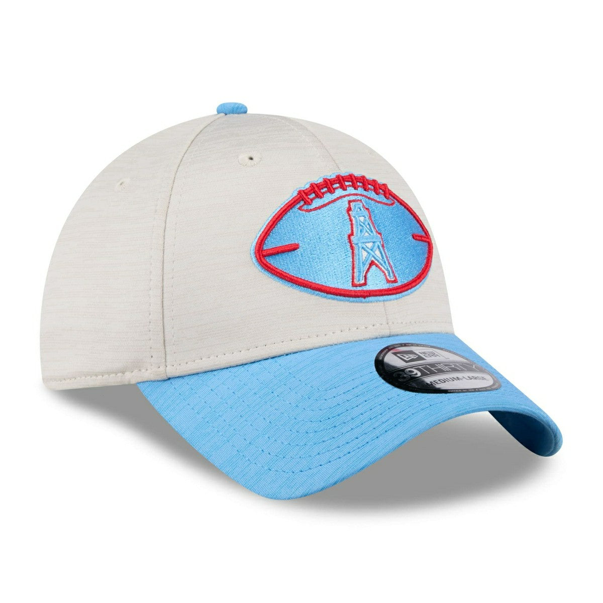 Houston Oilers Historic 2024 NFL Sideline New Era 39THIRTY Flex Cap - Taass for sale