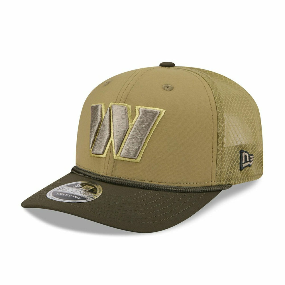 Washington Commanders 2025 NFL Salute to Service 9SEVENTY Trucker Snapback Cap Olive - Taass discount