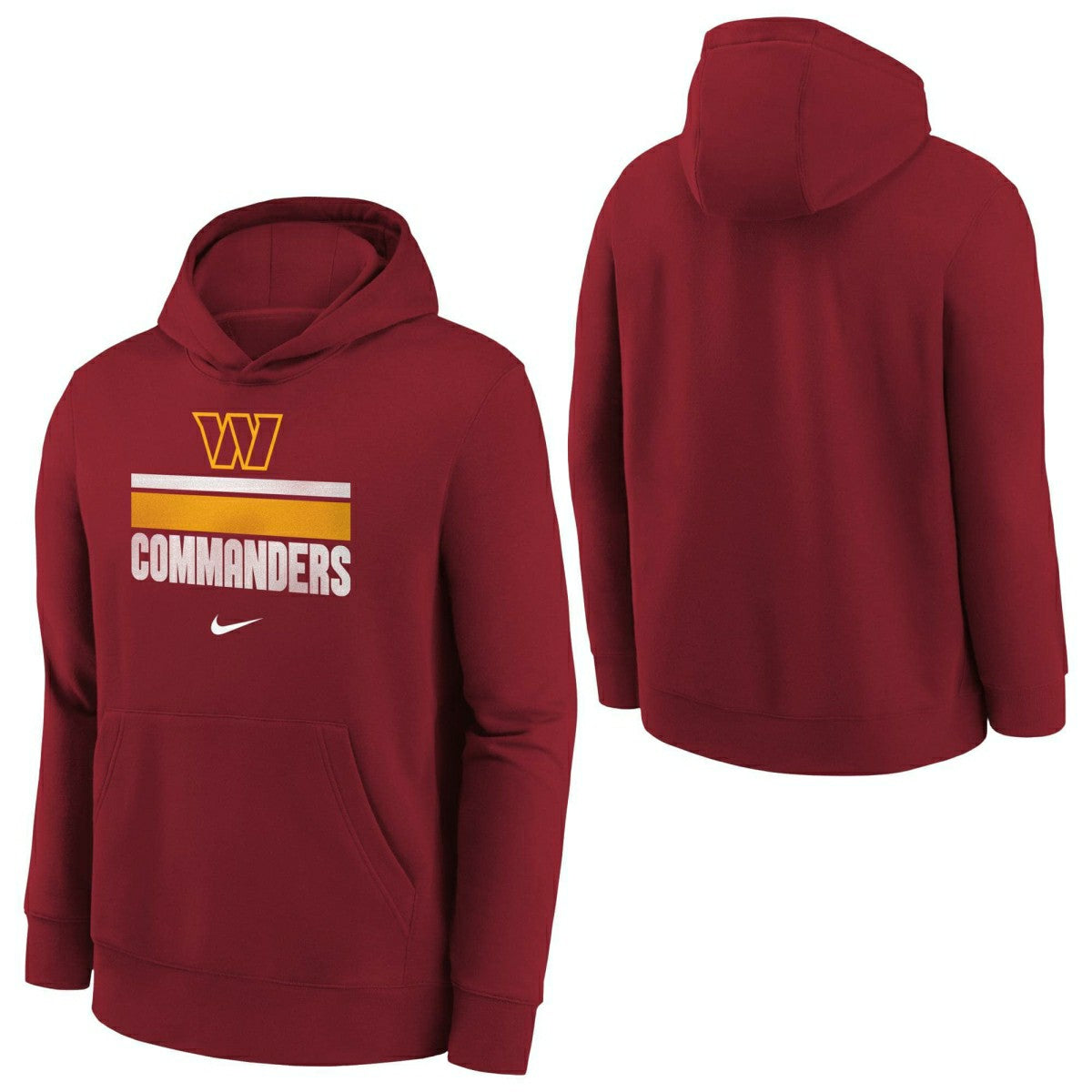 Washington Commanders NFL Team Stripes Nike Club Hoodie (YOUTH) - Taass outlet