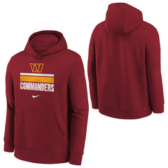 Washington Commanders NFL Team Stripes Nike Club Hoodie (YOUTH) - Taass outlet
